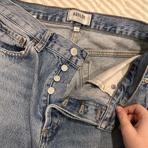 Agolde low slung wyman jeans in color ratio size 25